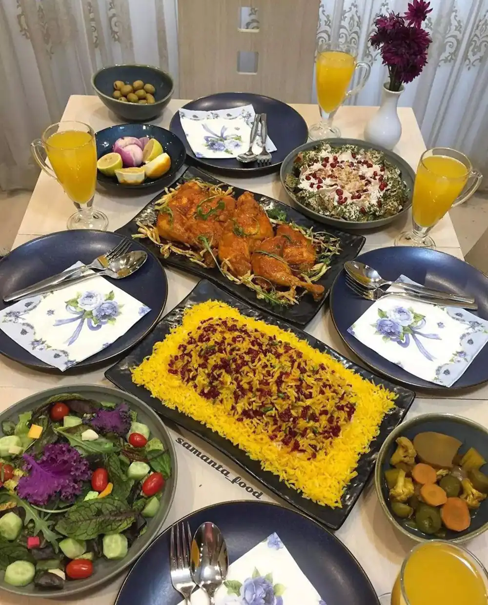 تزیین غذا ساده