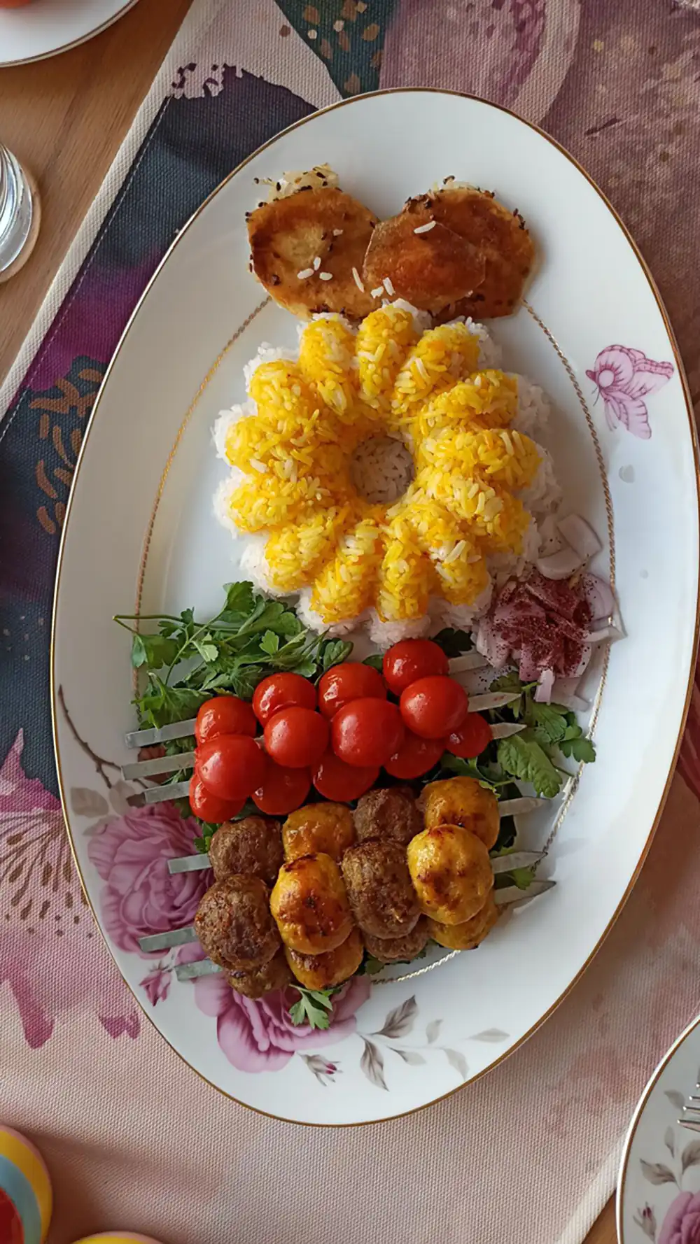 تزیین غذا ساده