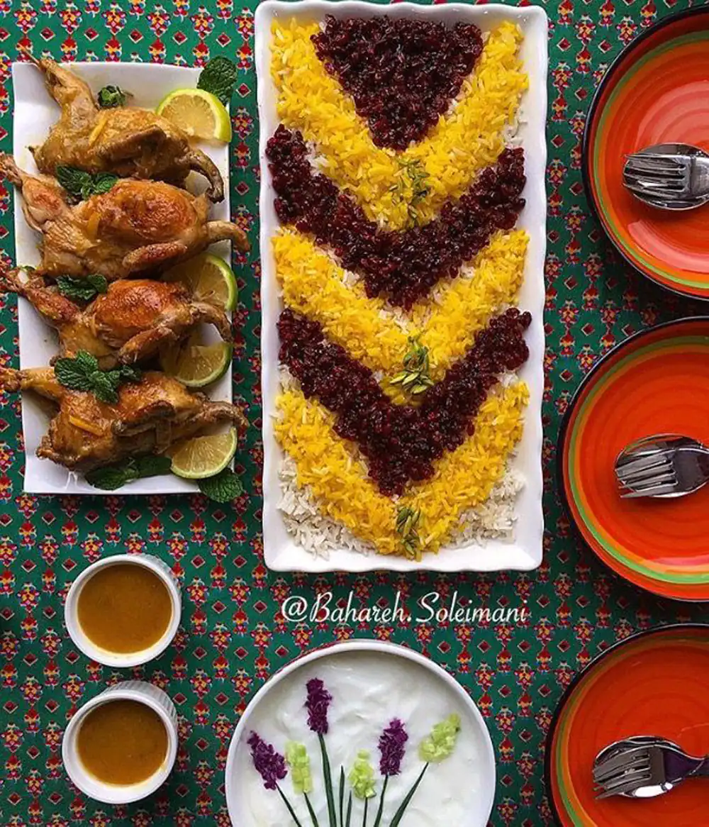 تزیین غذا ساده