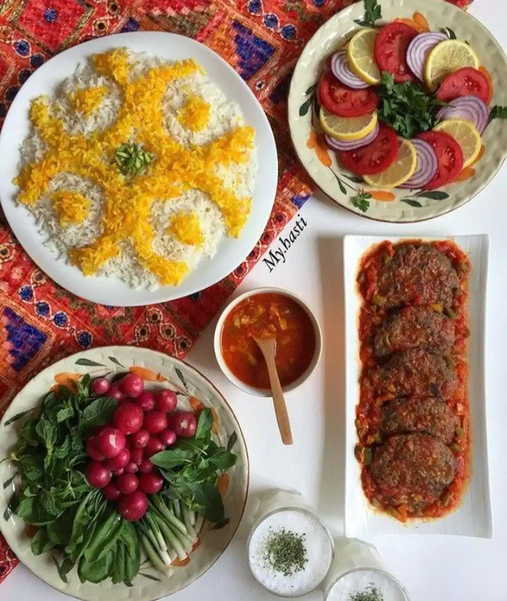 تزیین غذا ساده