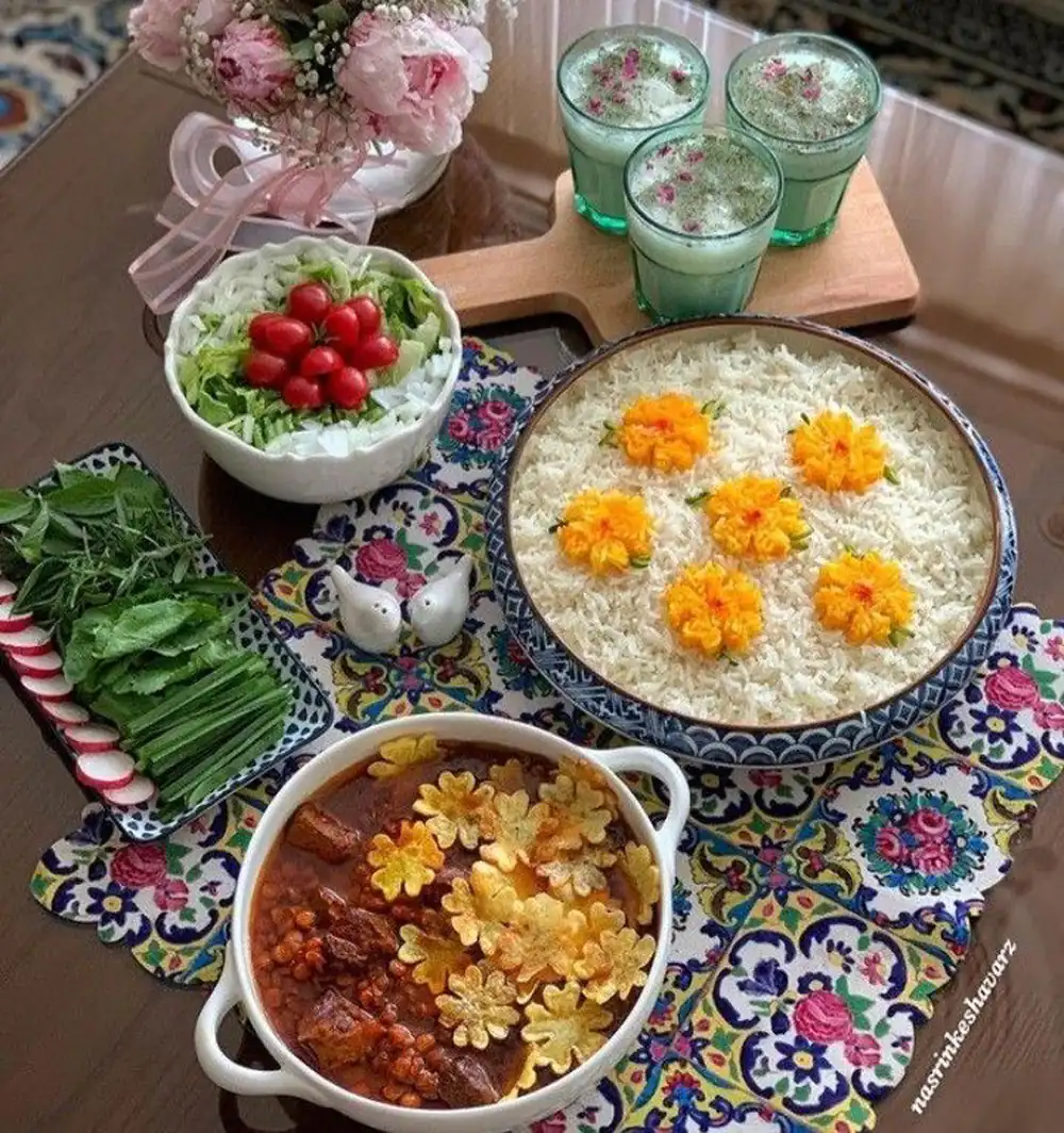 تزیین غذا ساده