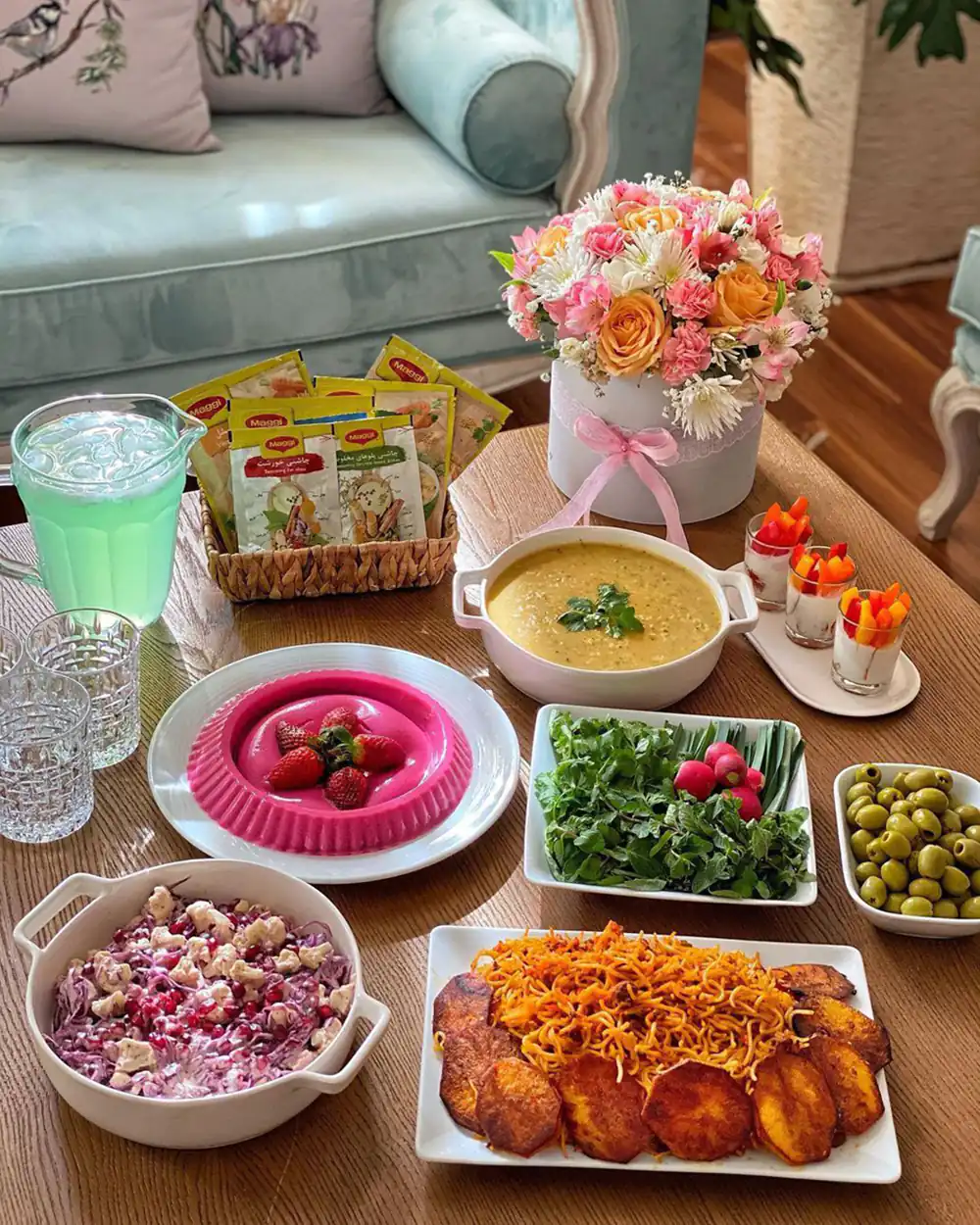 تزیین غذا ساده