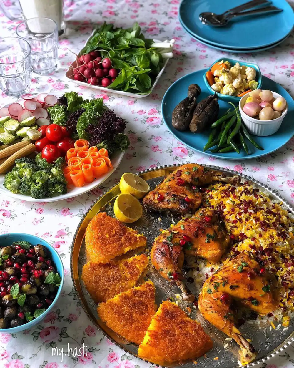 تزیین غذا ساده