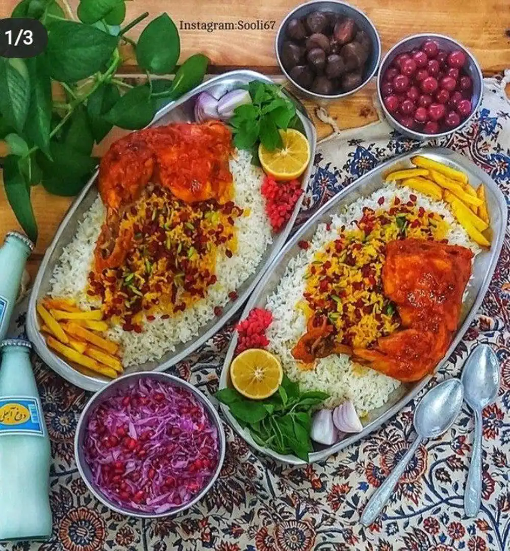 تزیین غذا ساده