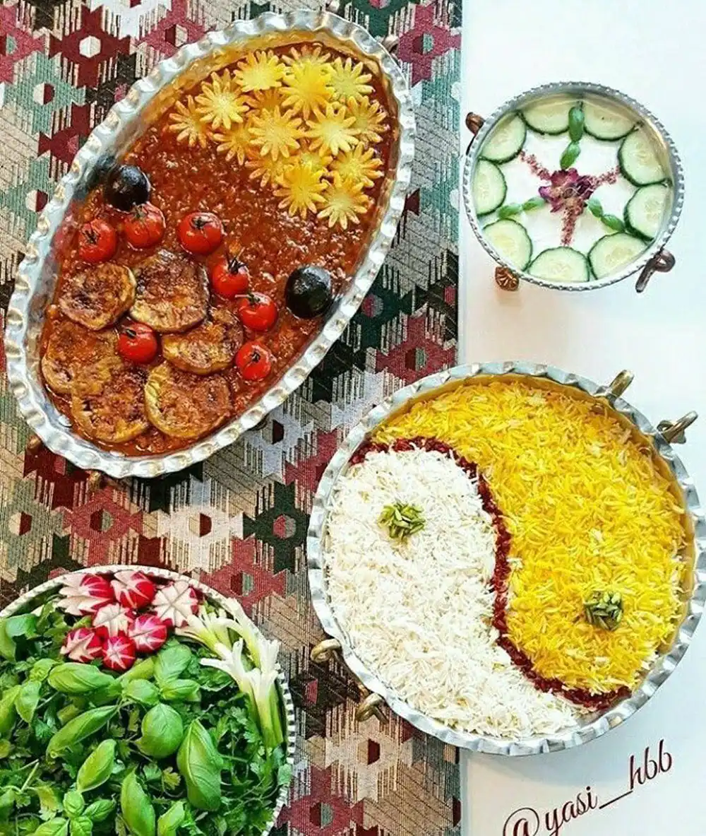 تزیین غذا ساده