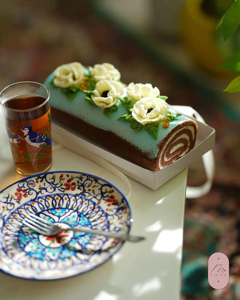 تزیین رولت خامه ای