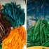 طرز تهیه سیب زمینی سرخ شده رنگی برای دورچین غذاهای مجلسی