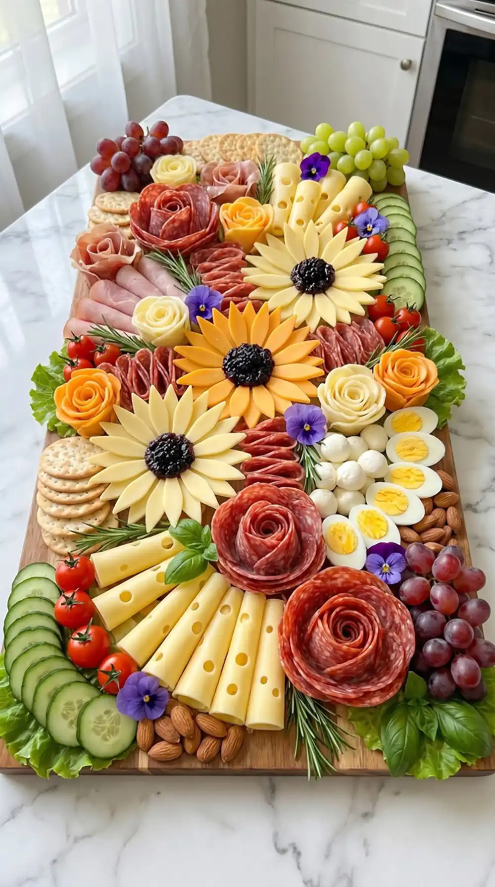 تزیین غذا به شکل گل