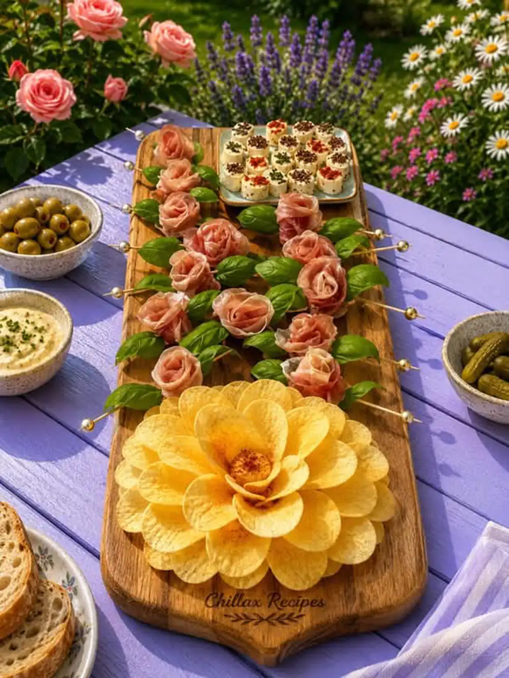 تزیین غذا به شکل گل