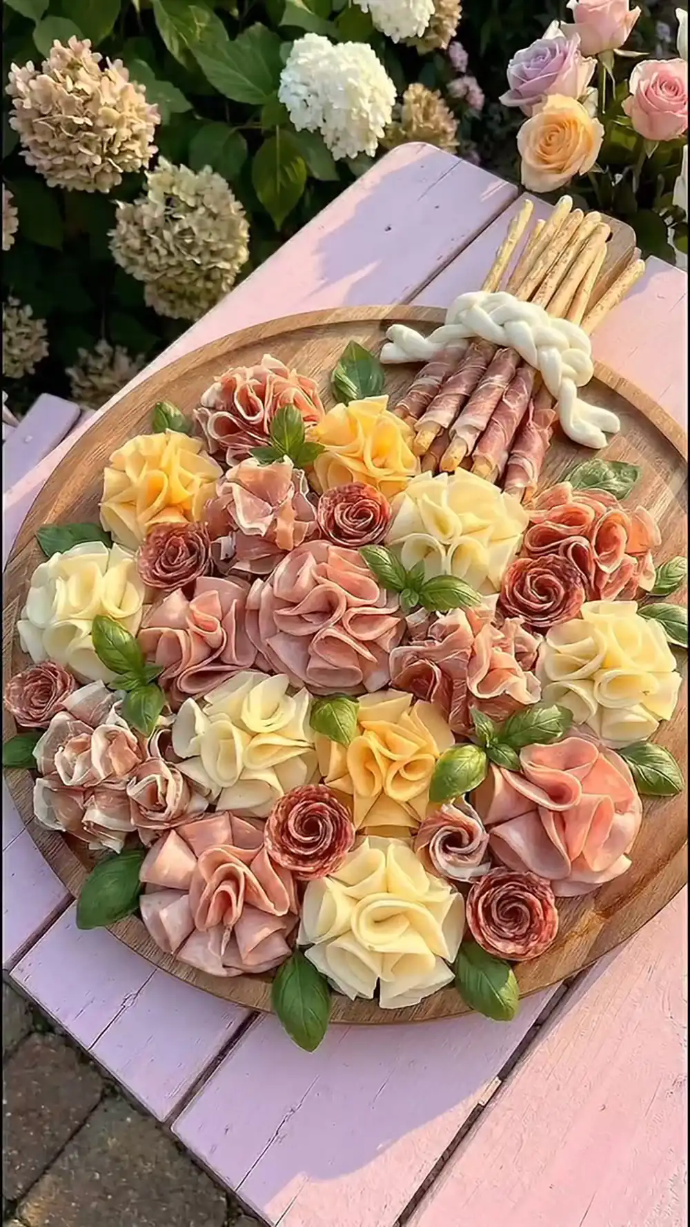 تزیین غذا به شکل گل