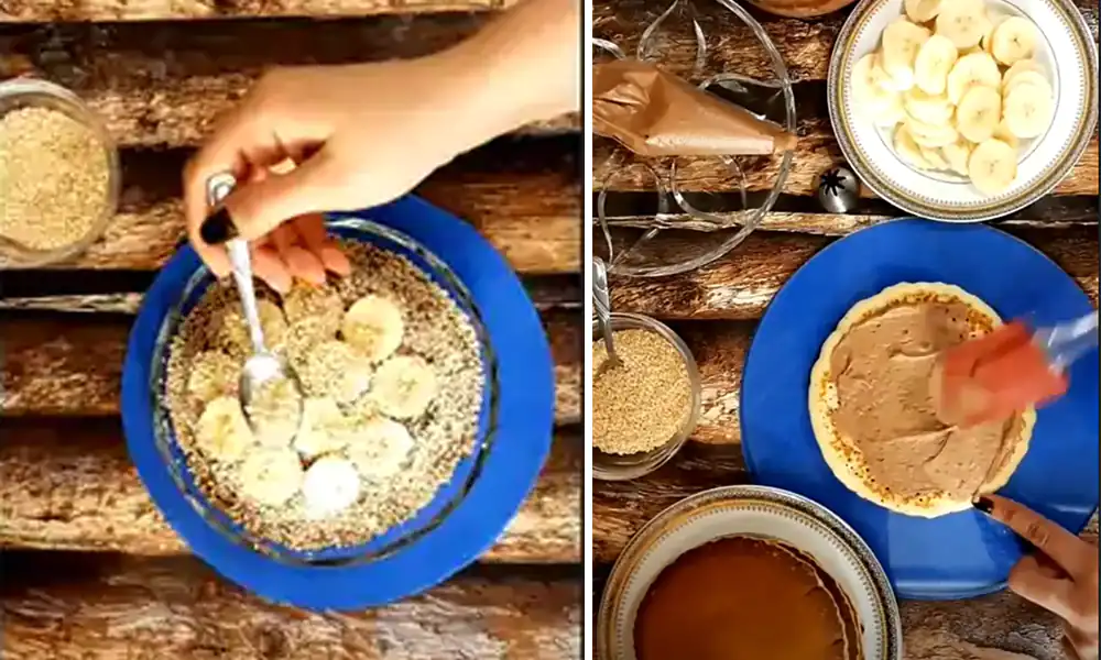 طرز تهیه پنکیک با گاناش شکلاتی و موز؛ صبحانه‌ای خوشمزه و کافه‌ای در خانه