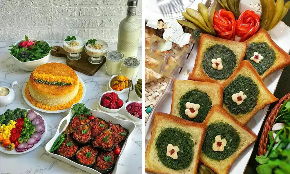 تزیین غذا ایرانی