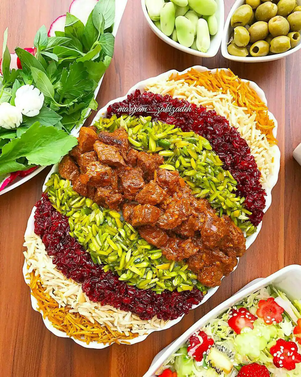 تزیین غذا ایرانی