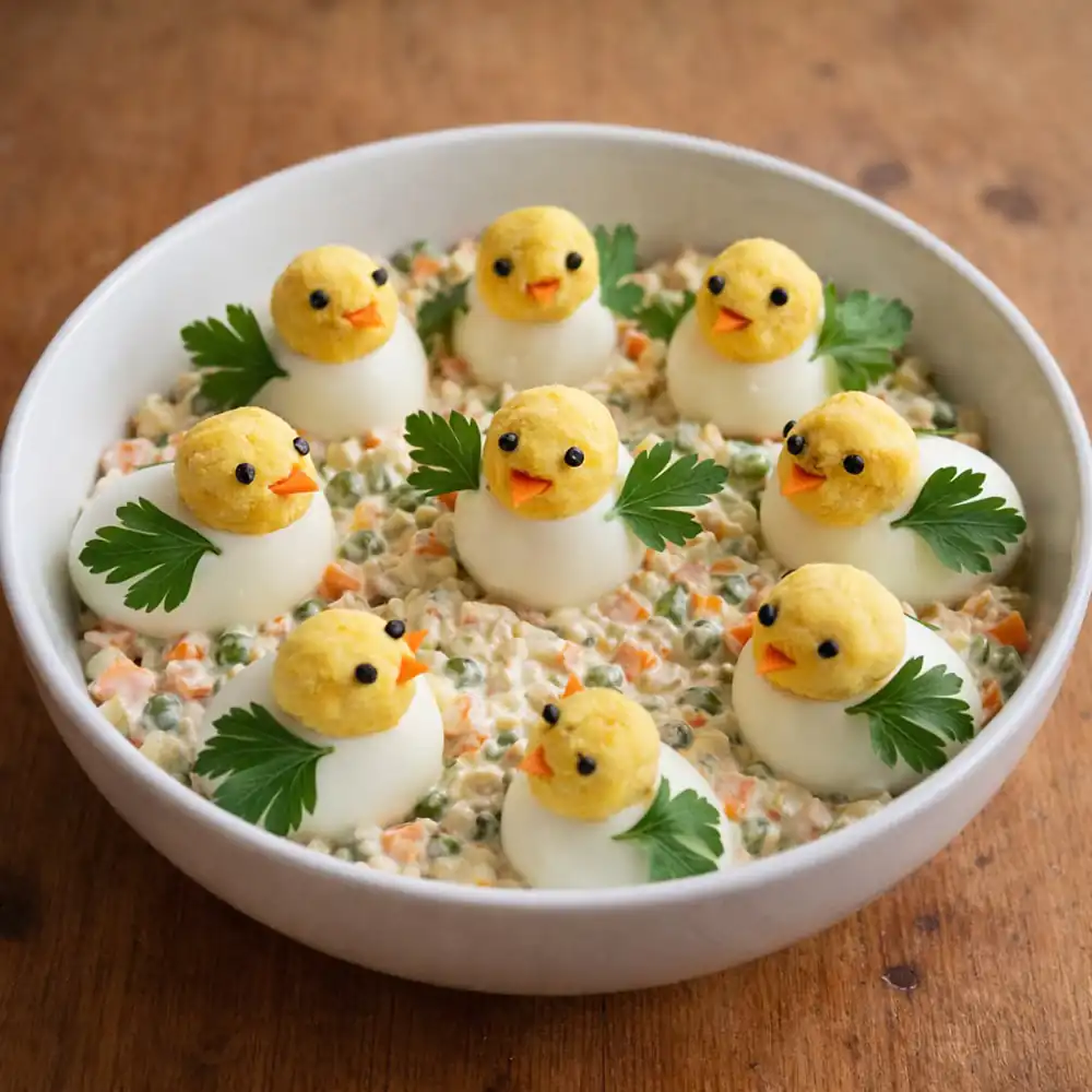تزیین غذا با تخم مرغ برای مدرسه